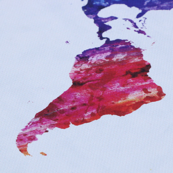 Watercolor World Map Wall Art