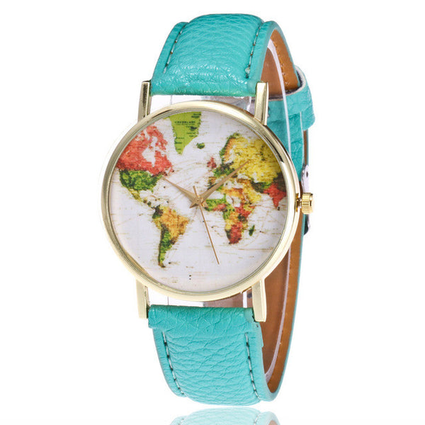 World Map Setting Analog Watch