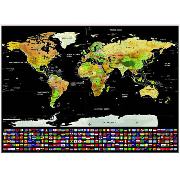 World Map Co World Scratch Off Map With Flags