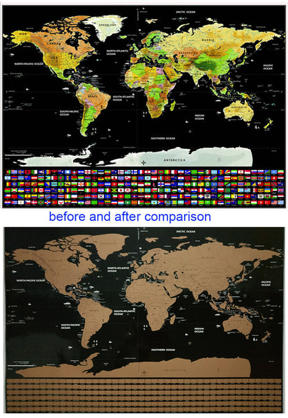 World Map Co World Scratch Off Map With Flags
