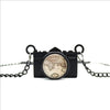 World Map Camera Charm Necklace