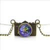 World Map Camera Charm Necklace