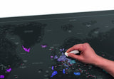 World Map Co Black Capital Scratch Map