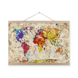Watercolor World Map Canvas Print