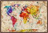 Watercolor World Map Canvas Print