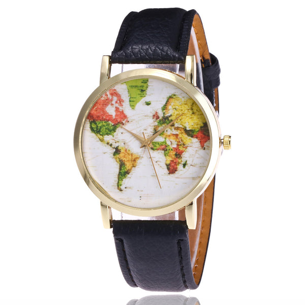 World Map Setting Analog Watch