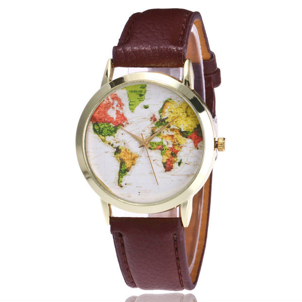 World Map Setting Analog Watch