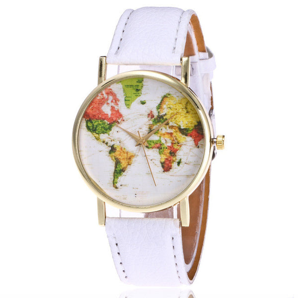 World Map Setting Analog Watch