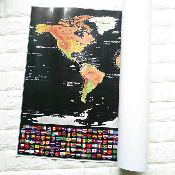 World Map Co World Scratch Off Map With Flags