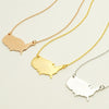 World Map Co Unites States Pendant Necklace