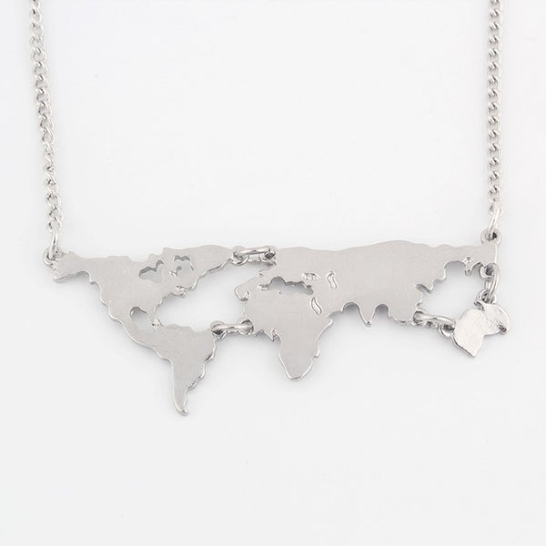 World Map Co World Map Charm Necklace